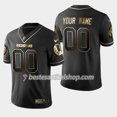 Herren Washington Redskins Trikot Nike Schwarz Golden Edition - Personalisiert